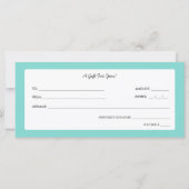 Elegant Blauwgroen blauw en grijs Chevron Gift Vou (Achterkant)