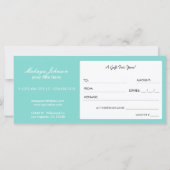 Elegant Blauwgroen blauw en grijs Chevron Gift Vou (Achterkant)