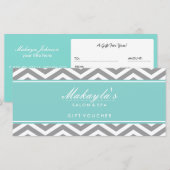 Elegant Blauwgroen blauw en grijs Chevron Gift Vou (Voorkant / Achterkant)