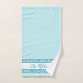 Elegant Blauwgroen blauw en wit Abstract Paisley a Bad Handdoek (Handdoek)