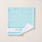 Elegant Blauwgroen blauw en wit Abstract Paisley a Bad Handdoek (Wasdoekje)