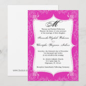 Elegant  Blauwgroen Blauw Monogram Weddenschappen  Kaart (Voorkant / Achterkant)