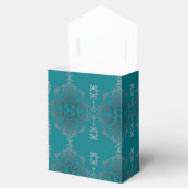 Elegant Blauwgroen Blauw Scroll - Favor Box Bedankdoosjes (Geopend)