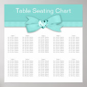 Elegant Blauwgroen blauw-weduwenkaart Poster (Voorkant)