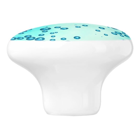 Elegant Blauwgroen blauw Zee Glass Design Keramische Knop (Zijkant)