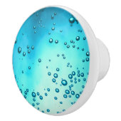 Elegant Blauwgroen blauw Zee Glass Design Keramische Knop (Rechts)