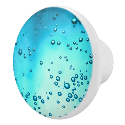 Elegant Blauwgroen blauw Zee Glass Design Keramische Knop (Rechts)