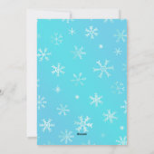 Elegant Blauwgroen Blauw & Zilveren Krans Kerstmis Feestdagenkaart (Achterkant)