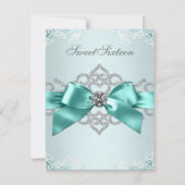 Elegant Blauwgroen Blue Diamond elke gelegenheid Kaart (Voorkant)