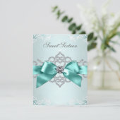 Elegant Blauwgroen Blue Diamond elke gelegenheid Kaart (Staand voorkant)