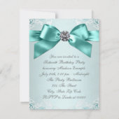 Elegant Blauwgroen Blue Diamond elke gelegenheid Kaart (Achterkant)