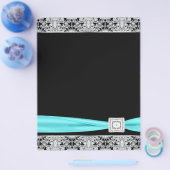 Elegant Blauwgroen Blue Silver Flyer-Sjabloon Flyer (Enkel)