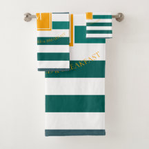 Elegant Blauwgroen Blues White Striped Monogram B 