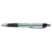 Elegant Blauwgroen Blues White Striped Monogram B Pen (Bodem)