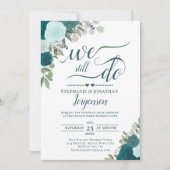 Elegant Blauwgroen Boho Rozen we doen nog steeds m Kaart (Voorkant)