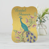 Elegant Blauwgroen BRIDAL SHOWER INVITATION Kaart (Staand voorkant)