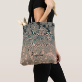 Elegant Blauwgroen Champagne Moeder van de Groom Tote Bag (Dichtbij)