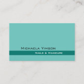 Elegant Blauwgroen, compact, modern en eenvoudig p Visitekaartje (Voorkant)