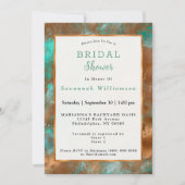 Elegant Blauwgroen Copper Patina Abstract Vrijgeze Kaart (Voorkant)