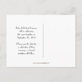 Elegant Blauwgroen Damask Jubileum Bewaar de datum Aankondigingskaart (Achterkant)