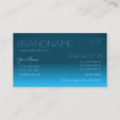 Elegant Blauwgroen de Doopvont van de Spiegel van  Visitekaartje (Achterkant)