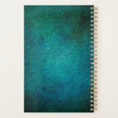 Elegant Blauwgroen Ebossed Wedding Planner (Achterkant)