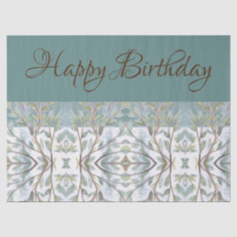 Elegant Blauwgroen en bruin Tissuepapier