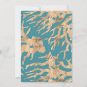 Elegant Blauwgroen en Gold Note-kaarten Notitiekaartje (Achterkant)