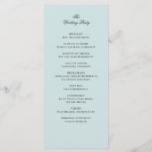 Elegant Blauwgroen en Goud Eucalyptus Trouwprogram Programmakaart (Achterkant)