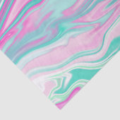 Elegant Blauwgroen en roze marmer Patroon Tissuepapier (Detail)