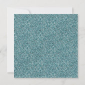 Elegant Blauwgroen Faux Glitter Invite met Bow Kaart (Achterkant)