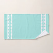 Elegant Blauwgroen geometrisch vormpatroon Bad Handdoek (Handdoek)