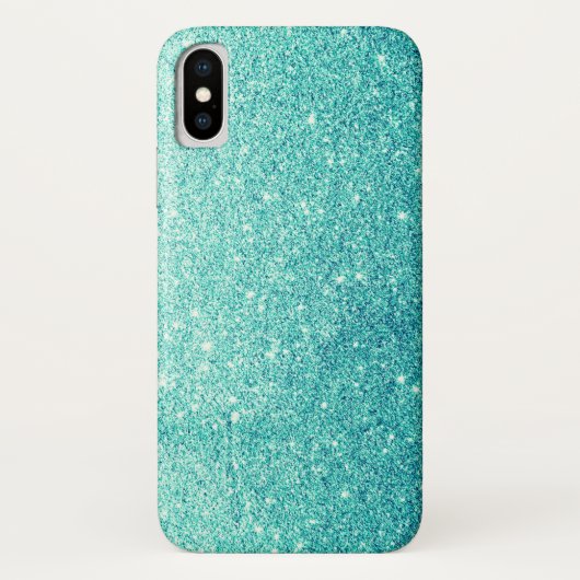 Elegant Blauwgroen Glitter Case-Mate iPhone Case (Achterkant)