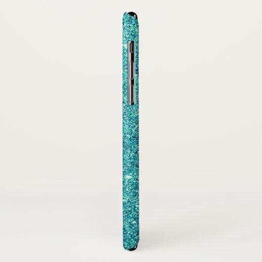 Elegant Blauwgroen Glitter Case-Mate iPhone Case (Achterkant/links)