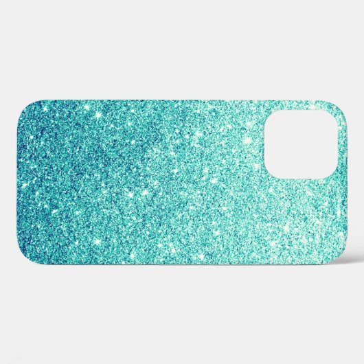 Elegant Blauwgroen Glitter Case-Mate iPhone Case (Achterkant (horizontaal))