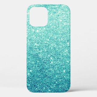Elegant Blauwgroen Glitter Case-Mate iPhone Case