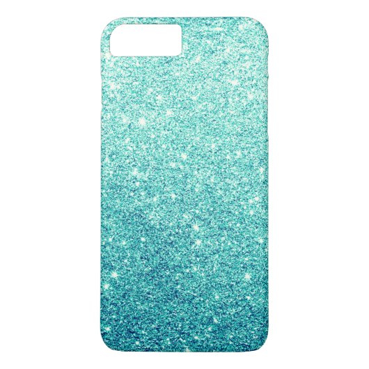 Elegant Blauwgroen Glitter Luxury Case-Mate iPhone Case (Achterkant)