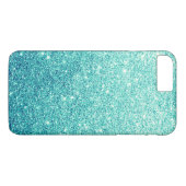 Elegant Blauwgroen Glitter Luxury Case-Mate iPhone Case (Achterkant (Horizontaal))