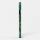 Elegant Blauwgroen Gold Floral Foliage Chic Stylis Case-Mate iPhone Case (Achterkant/rechts)