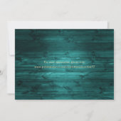 Elegant Blauwgroen Gold Foil Wood Weddenschap 3 Fo Save The Date (Achterkant)