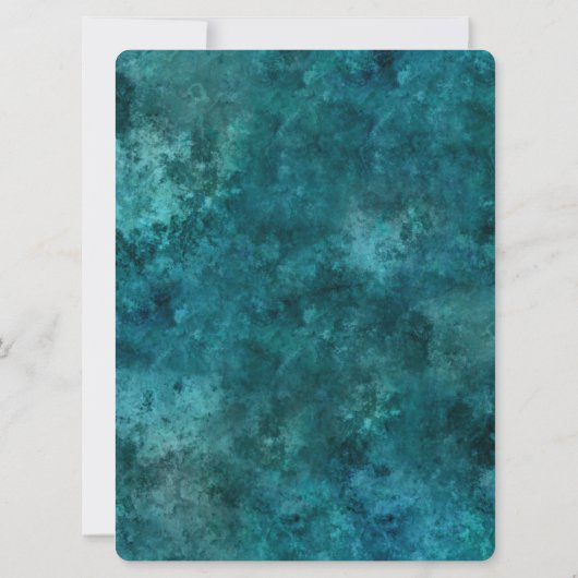 Elegant Blauwgroen Gold Glitter String Light Quinc Kaart (Achterkant)