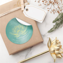 Elegant Blauwgroen Gold Lotus YOGA MEDICATIEInstru