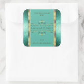 Elegant Blauwgroen Gold Product Labels Glitter Bor (Tas)