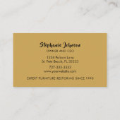 Elegant Blauwgroen Goud Grunge look Visitekaartje (Achterkant)