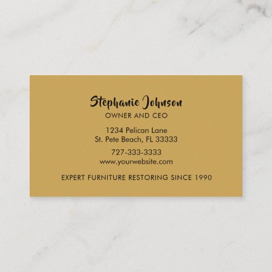 Elegant Blauwgroen Goud Grunge  look Visitekaartje (Achterkant)