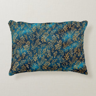 Elegant Blauwgroen goud metalen metalen Accent Kussen