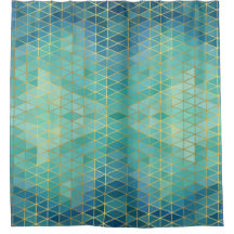 Elegant Blauwgroen Goud Turqouise Geometrisch