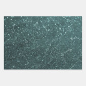 Elegant Blauwgroen goudkleurige bladeren Inpakpapier Vel (Voorkant)