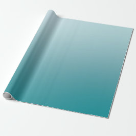 Elegant Blauwgroen Gradient Matte Wrapping Papier