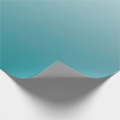 Elegant Blauwgroen Gradient Matte Wrapping Papier (Hoek)